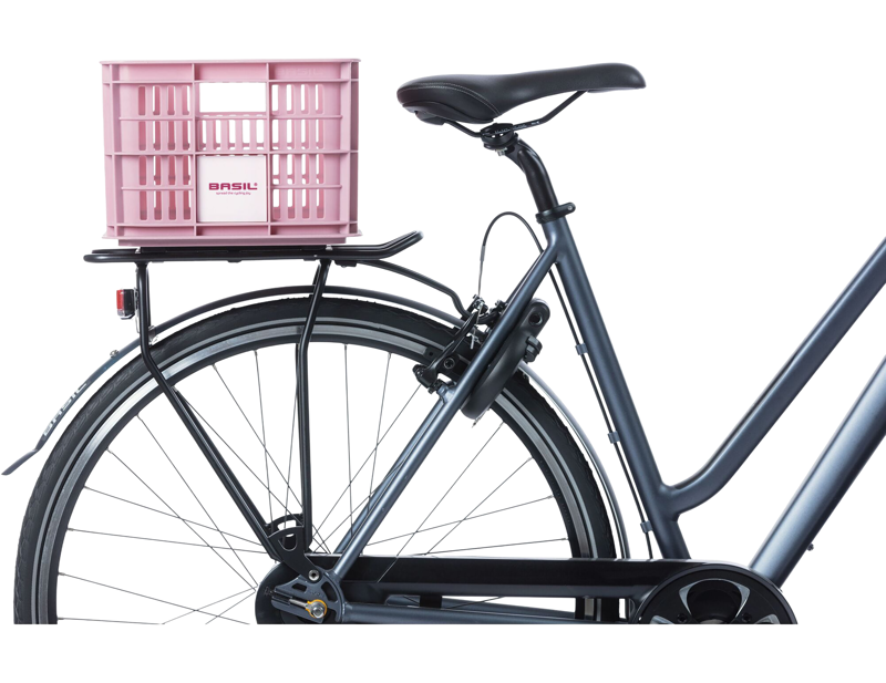 Basil Bicycle Crate Small 17.5 litres in Pink-3