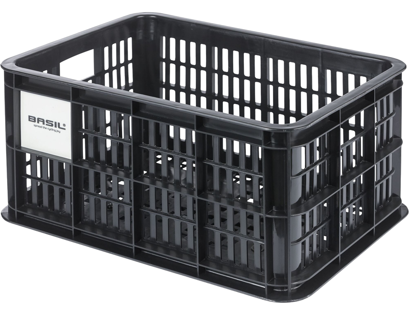 Balfes Bikes Basil Bicycle Crate MIK Small 17.5L Recycled in Synthetic Black | Free postage over £30, £10 off first order, price match & 0% finance.