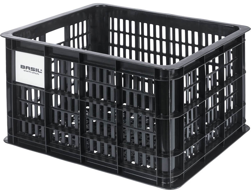 Balfes Bikes Basil Bicycle Crate MIK Medium 29.5L Recycled in Synthetic Black | Free postage over £30, £10 off first order, price match & 0% finance.