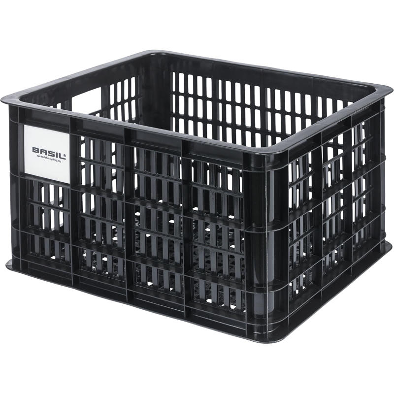 Balfes Bikes Basil Bicycle Crate MIK Medium 29.5L Recycled in Synthetic Black | Free postage over £30, £10 off first order, price match & 0% finance.