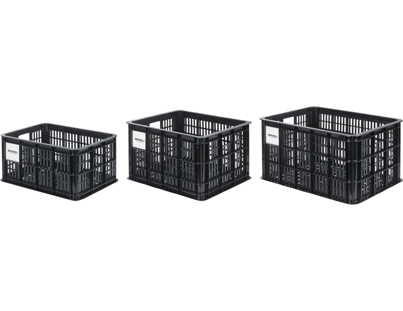Basil Bicycle Crate MIK Medium 29.5L Recycled in Synthetic Black-2