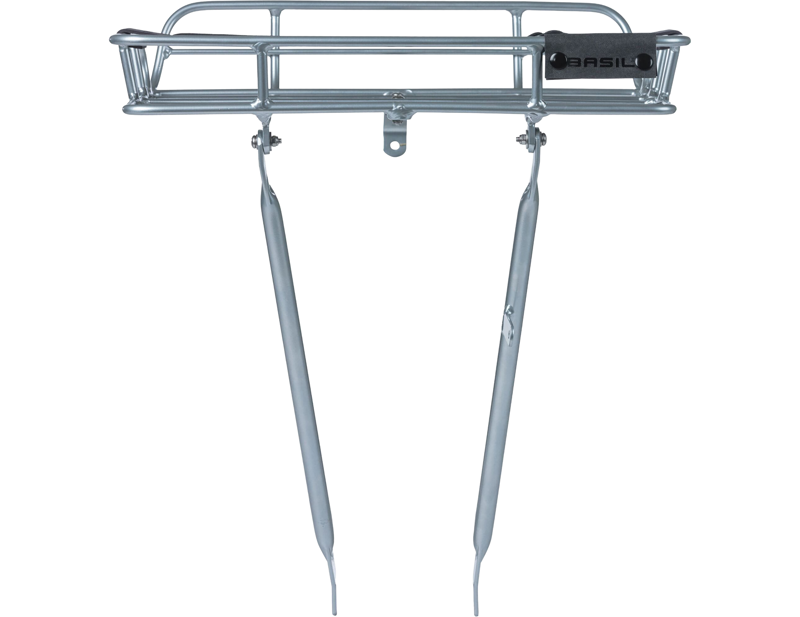 Basil Portland Front Carrier in Aluminium Natural-1