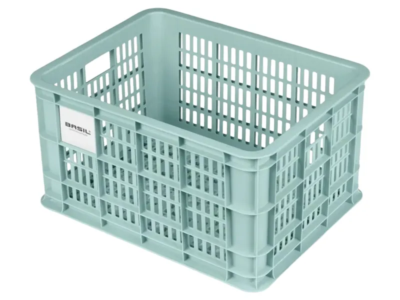 Basil Bicycle Crate Large 40L Recycled Synthetic in Silver Blue