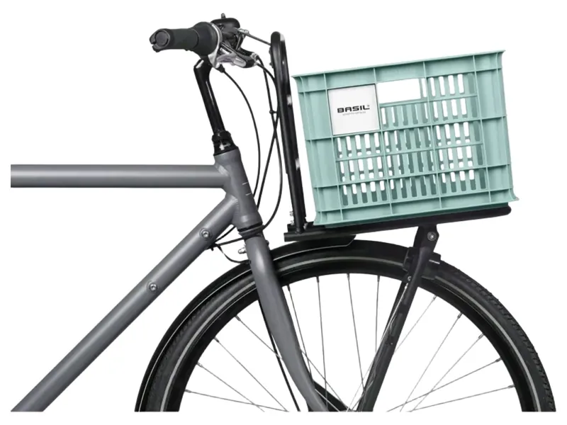 Basil Bicycle Crate Large 40L Recycled Synthetic in Silver Blue-3