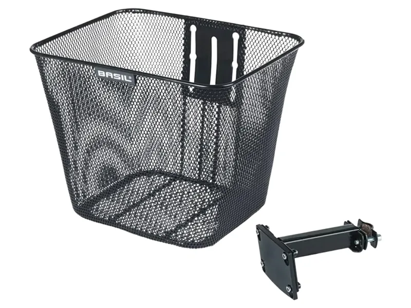 Basil Bilbao FM Front Basket Fixed in Black