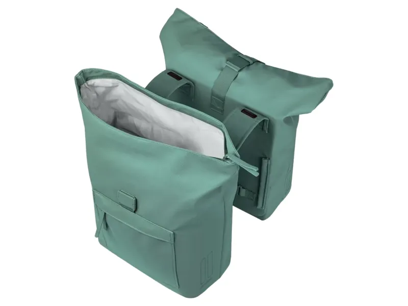Basil Brooklyn Double Pannier Bag 41L in Silvergreen-2