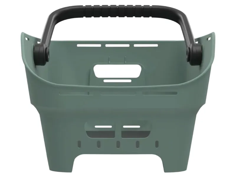 Basil Cento Neo Rear Bicycle Basket in Silvergreen-4