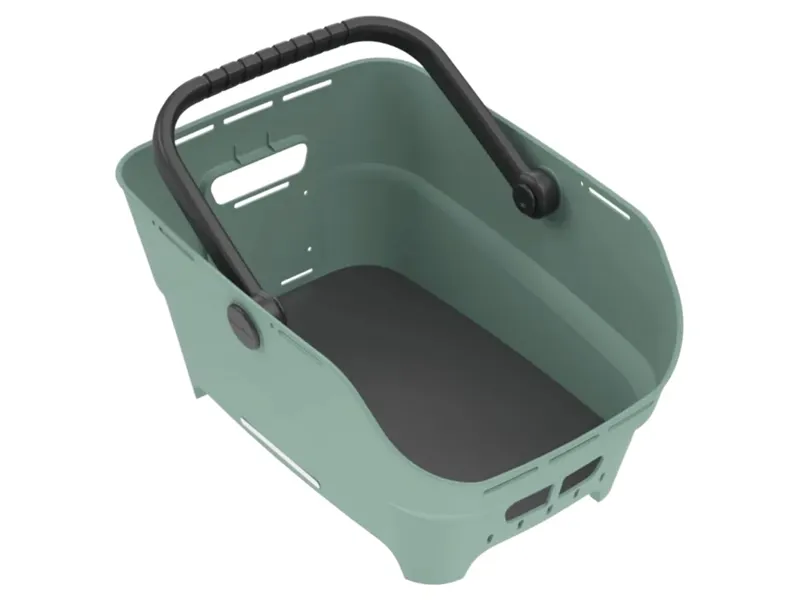 Basil Cento Neo Rear Bicycle Basket in Silvergreen-2