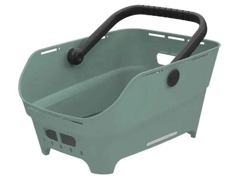 Basil Cento Neo Rear Bicycle Basket in Silvergreen