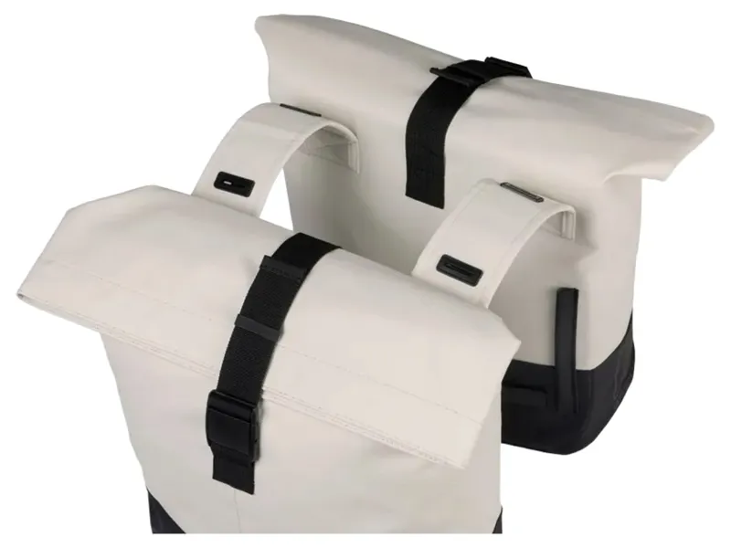 Basil Cove Double Pannier Bag 28-32L in Off-White/Black-3