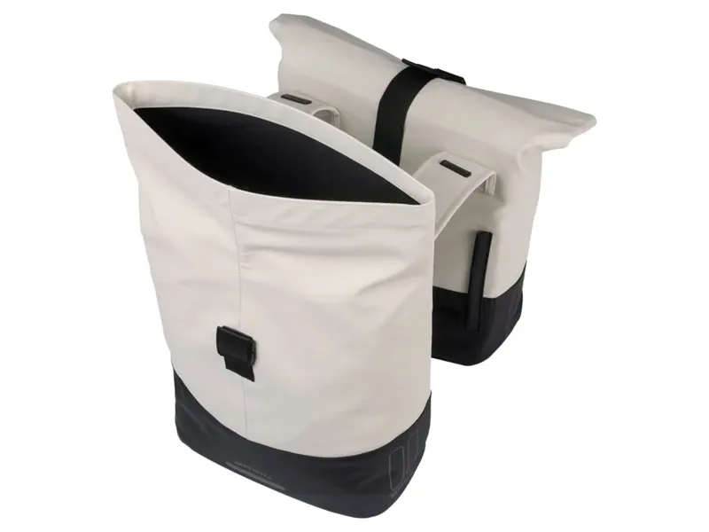Basil Cove Double Pannier Bag 28-32L in Off-White/Black-2