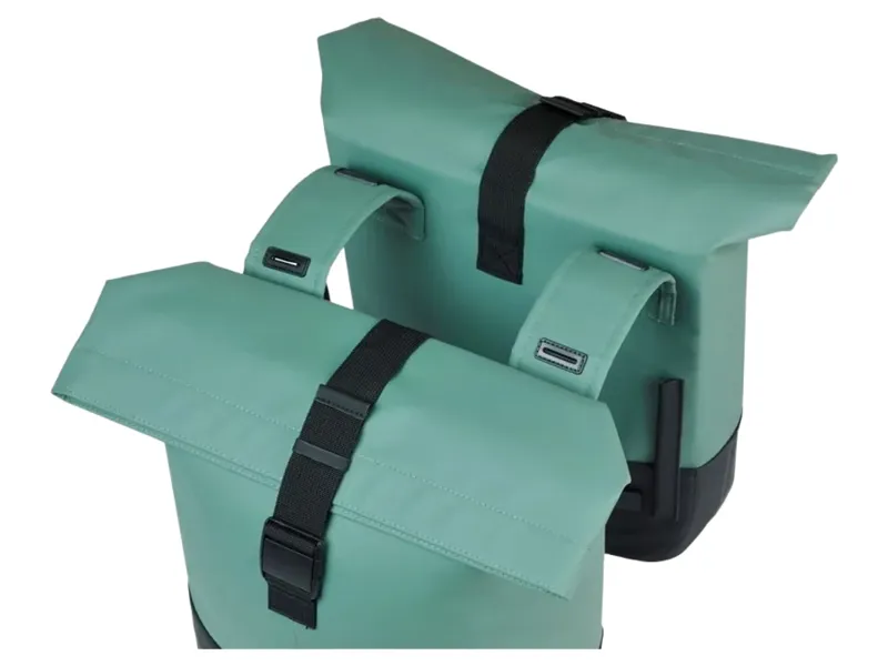 Basil Cove Double Pannier Bag 28-32L in Silvergreen/Black-3