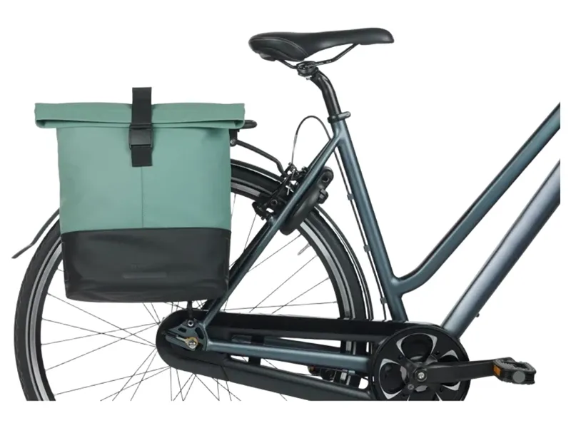 Basil Cove Double Pannier Bag 28-32L in Silvergreen/Black-5