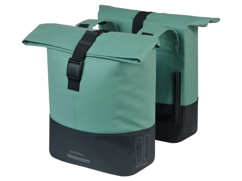 Basil Cove Double Pannier Bag 28-32L in Silvergreen/Black