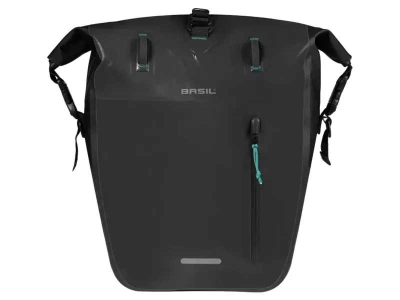 Basil Rivo L Single Bike Bag Tarpaulin MIK Hooks 25-31L in Black-1