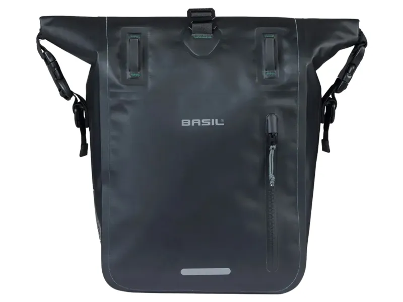 Basil Rivo M Single Bag Tarpaulin MIK Hooks 12-15L in Black-1