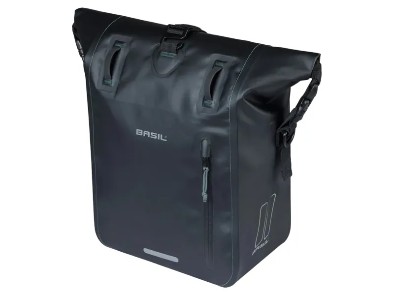 Basil Rivo M Single Bag Tarpaulin MIK Hooks 12-15L in Black