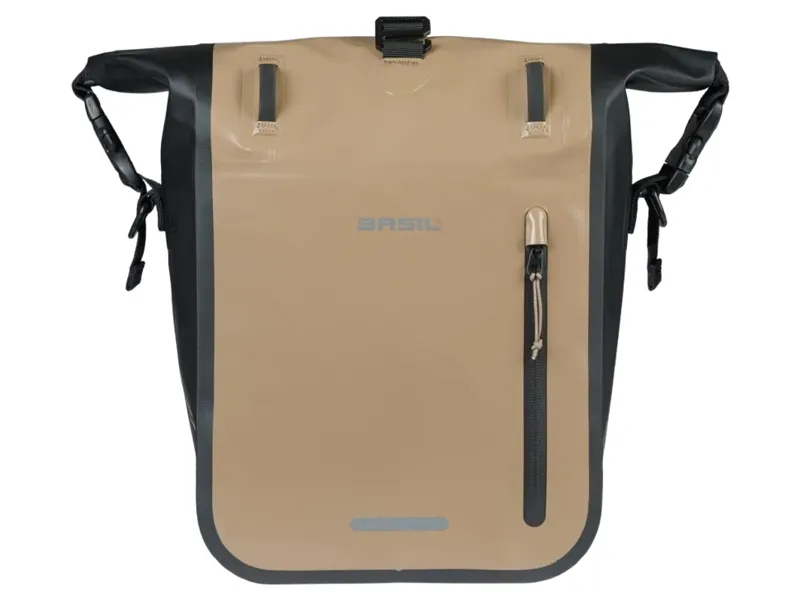 Basil Rivo M Single Bag Tarpaulin MIK Hooks 12-15L in Sand/Black-1