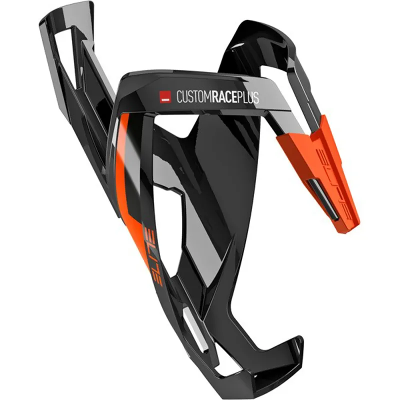 Elite Custom Race Plus Bottle Cage in Black and Orange
