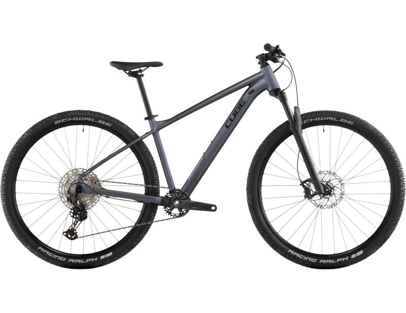 Balfes Bikes Cube Reaction SLX Hardtail Mountain Bike 2026 in MetalicGrey/Black | Free postage over £30, £10 off first order, price match & 0% finance.