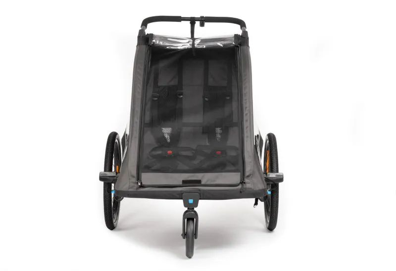 Cube Pure Double Kids Trailer in Black/Grey-3