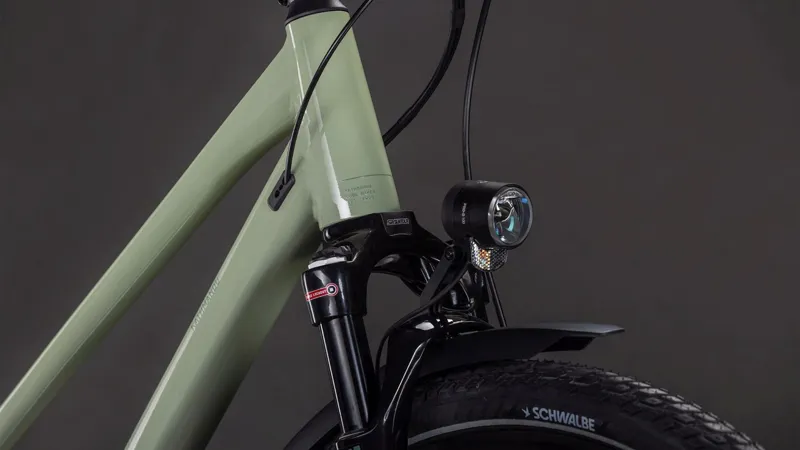 Cube Kathmandu Exc Trapeze Hybrid Bike 2026 in Pea/Grey-5