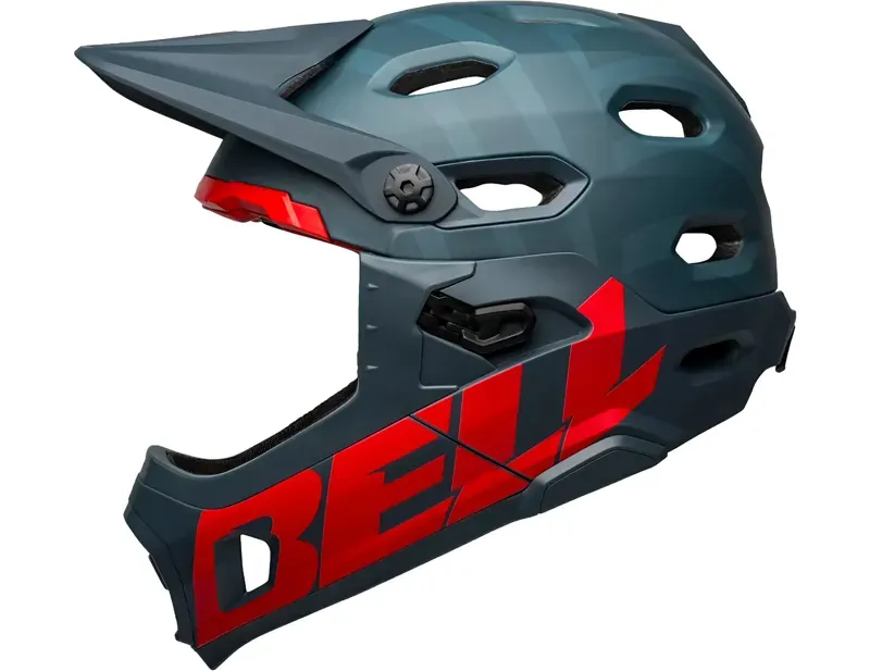 Bell Super DH Spherical Helmet in Blue/Red-4