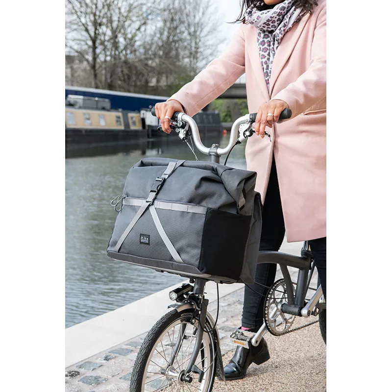Brompton Borough Roll Top Bag Large in Dark Grey-9