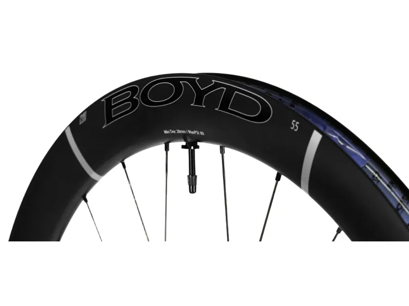 Boyd 55 Road Disc SL Carbon Wheelset HG in Black-3