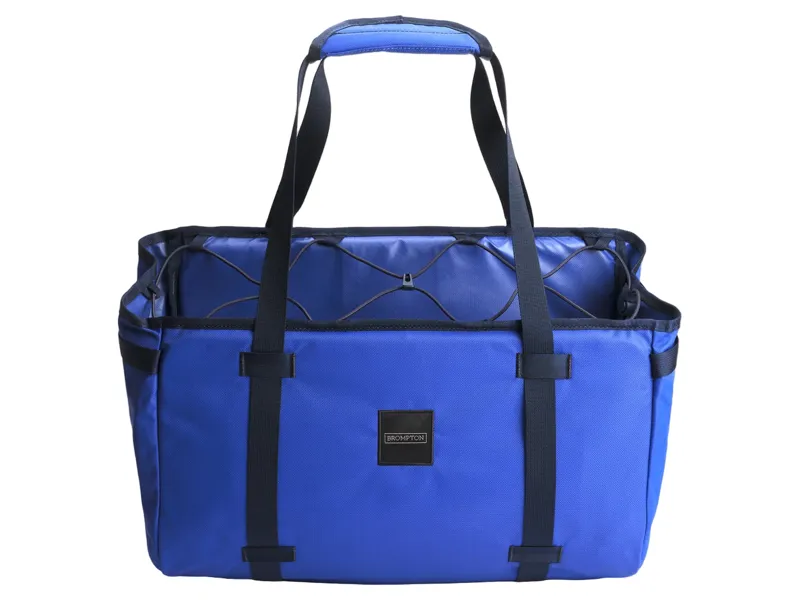 Brompton Basket Bag L + Brace + Frame 23L in Blue