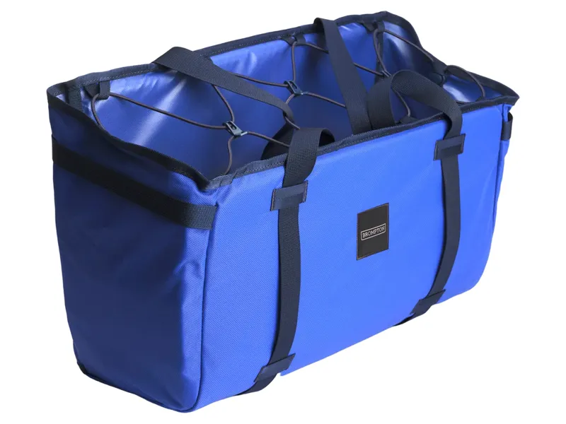Brompton Basket Bag L + Brace + Frame 23L in Blue-1