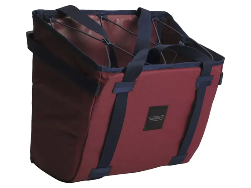 Brompton Basket Bag S + Brace + Frame 10L in Plum-1