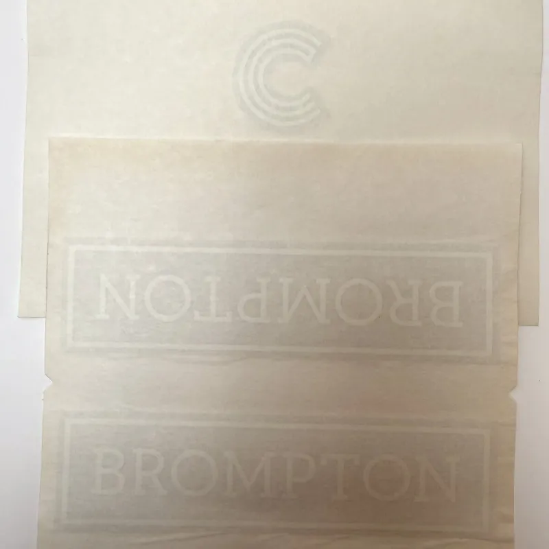 Brompton C-Line Decal Set in Gloss White