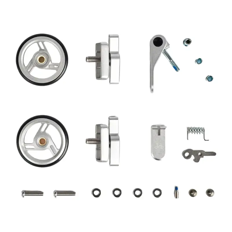 Balfes Bikes Brompton ColourLab T Line Non-Electric Touchpoint Set in Silver | Free postage over £30, £10 off first order, price match & 0% finance.