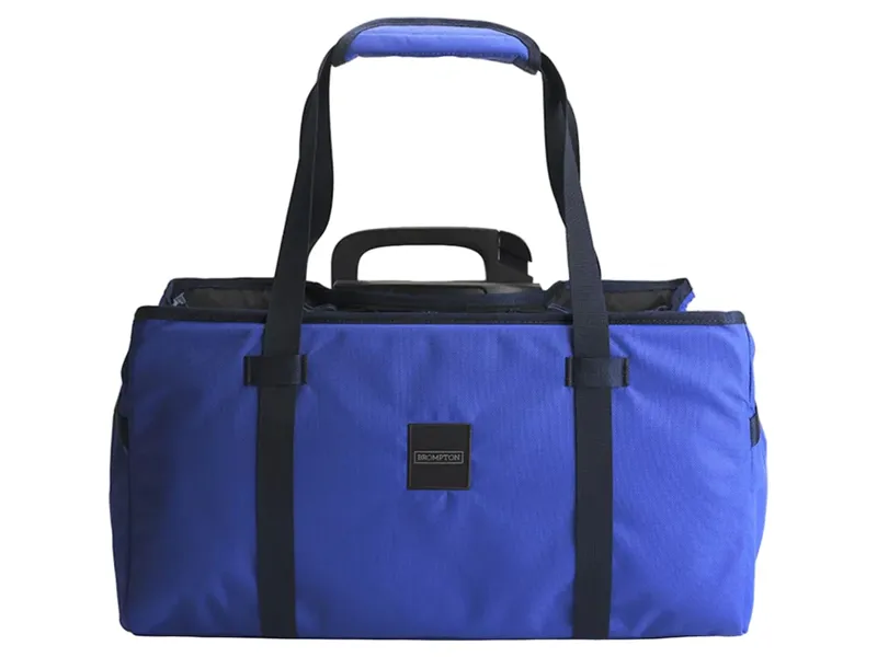 Brompton Electric Basket Bag L with Frame in Blue