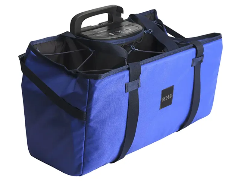 Brompton Electric Basket Bag L with Frame in Blue-2