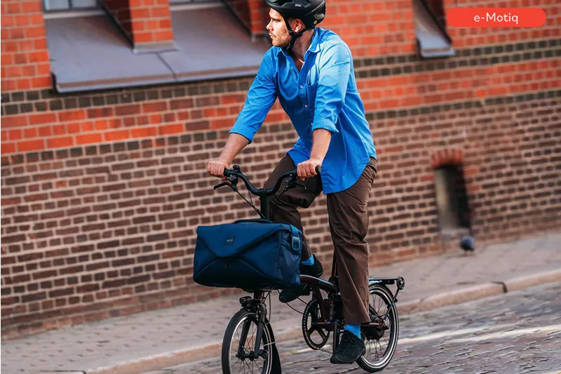 Brompton Electric Zip Bag Large + Frame in Navy-5