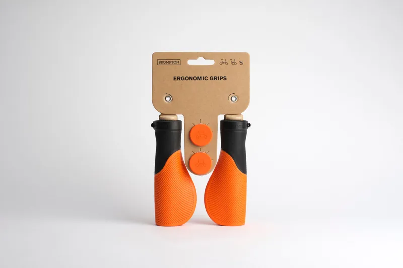 Brompton Ergonomic Grips in Orange-1