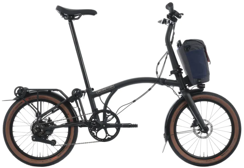 EX DEMO Brompton Electric G Line with Roller Frame 4 Speed Folding Bike Large 2027 in Space Black
