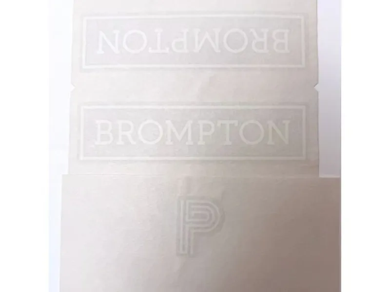 Brompton P-Line Decal Set in Gloss White