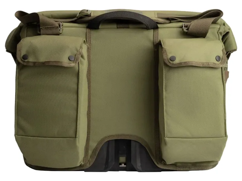 Brompton Rolltop Bag L + Frame in Olive Green-2