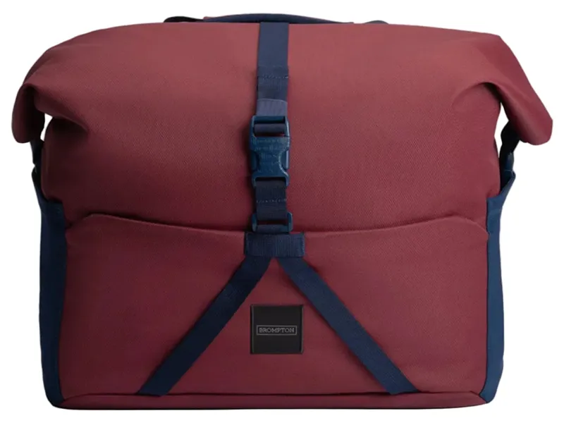 Brompton Rolltop Bag L + Frame in Plum