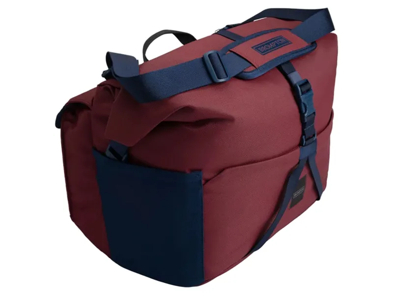 Brompton Rolltop Bag L + Frame in Plum-1