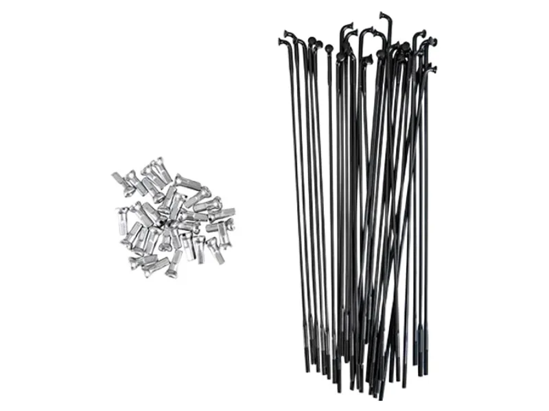 Brompton Spoke/Nipple Set 14g Plain Gauge - 138mm in Black