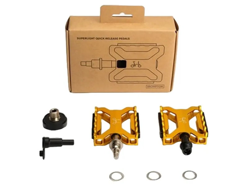 Brompton Superlight Quick Release Pedals in Gold