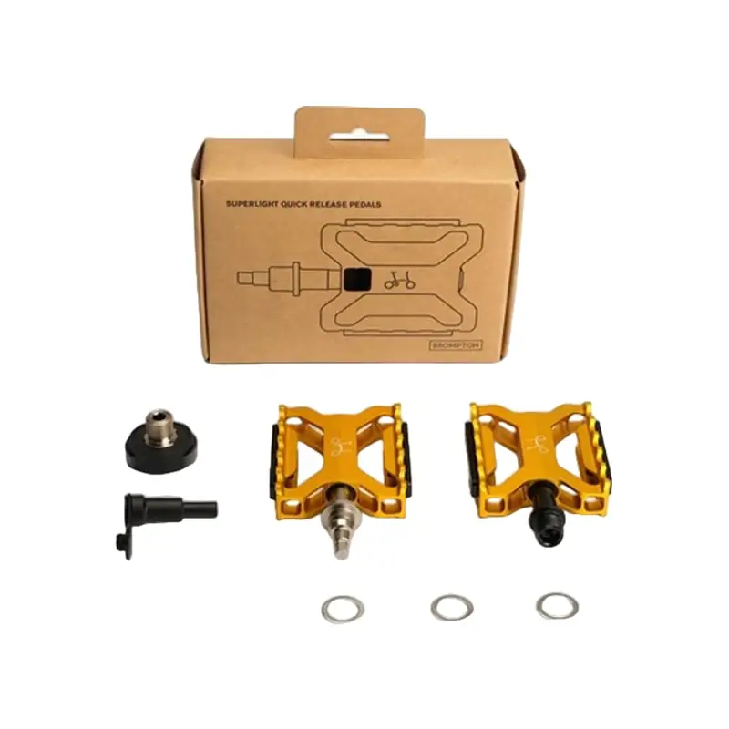 Balfes Bikes Brompton Superlight Quick Release Pedals in Gold | Free postage over £30, £10 off first order, price match & 0% finance.