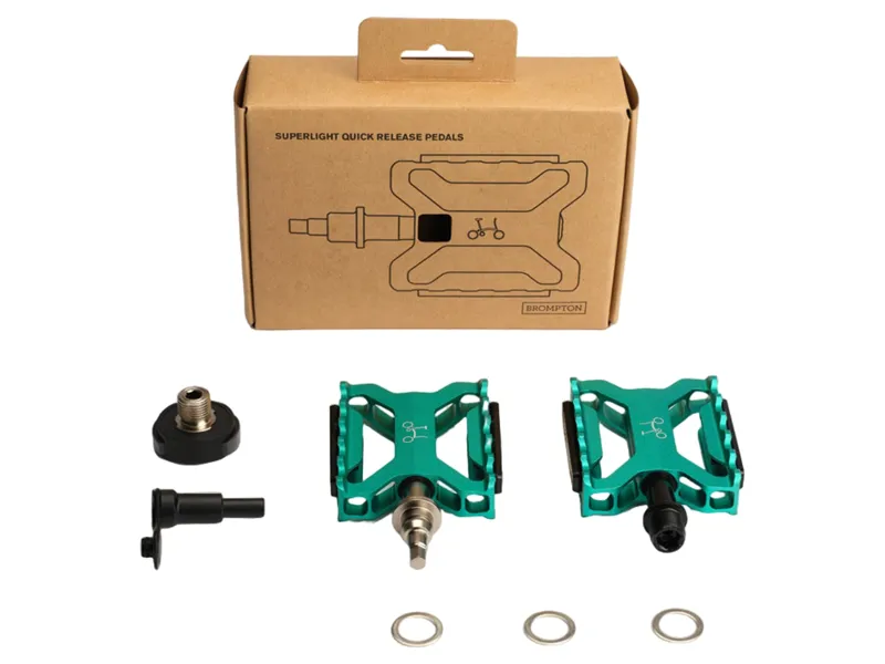 Brompton Superlight Quick Release Pedals in Green