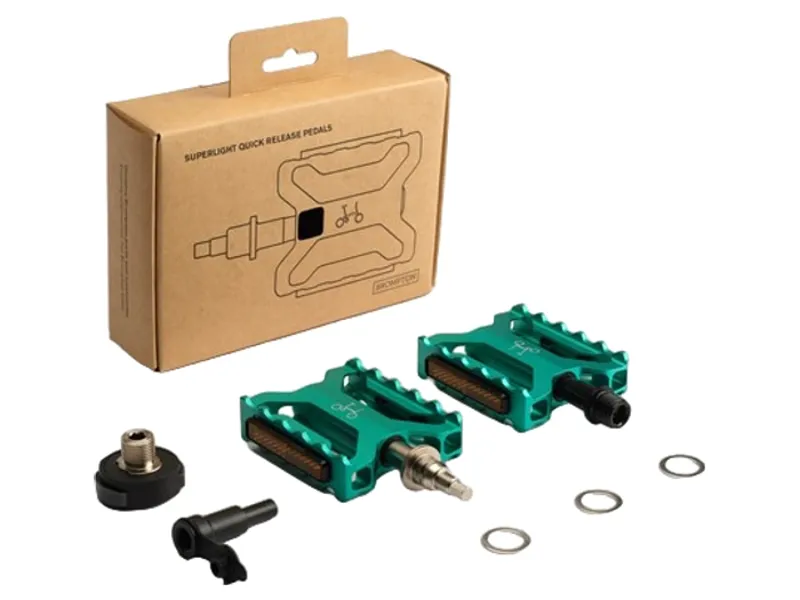 Brompton Superlight Quick Release Pedals in Green-1