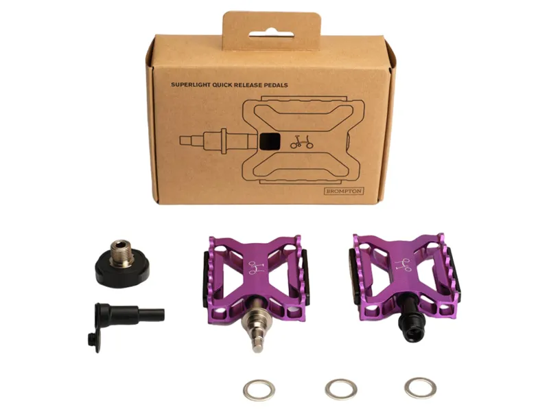Brompton Superlight Quick Release Pedals in Purple