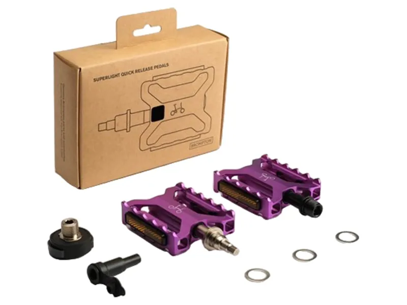 Brompton Superlight Quick Release Pedals in Purple-1